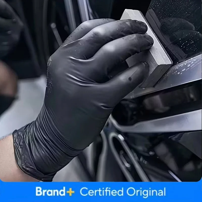 10-100pcs Gloves Disposible Latex Free Black Nitrile PVC Gloves Housework Cleaning Car Industry Gardening Pet Care Cooking