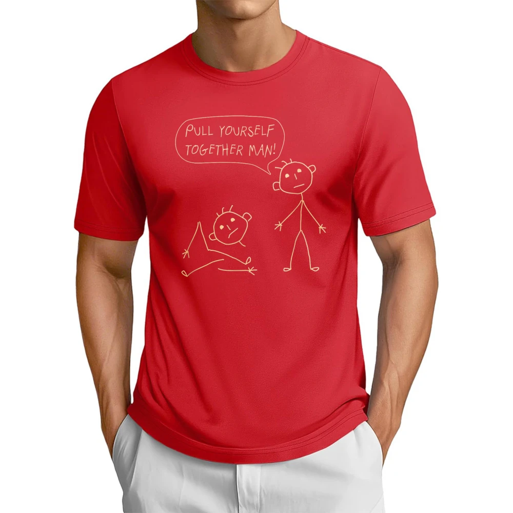 Pull Yourself Together Sarcasm Sarcastic Minimalism Style Graphic Printed T-Shirt Cotton Summer Short Sleeve Man Women T Shirt