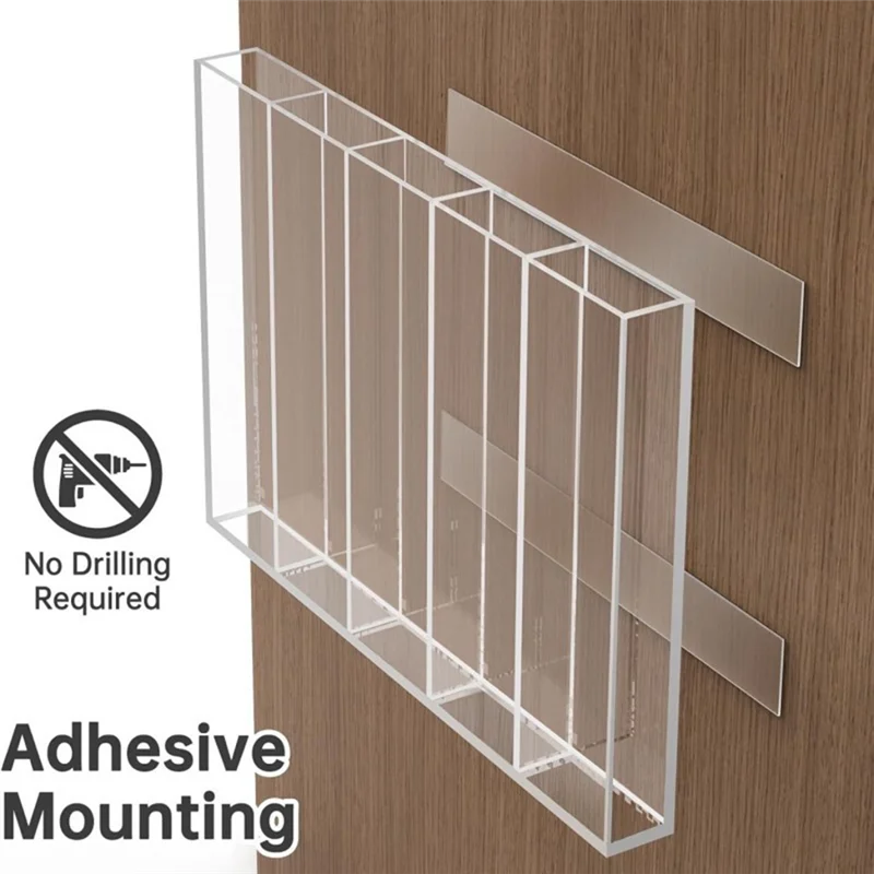 

A95I-Акриловый держатель для соломинки для шкафа-контейнер для хранения соломинки с двусторонним клеем, дозатор для шкафа