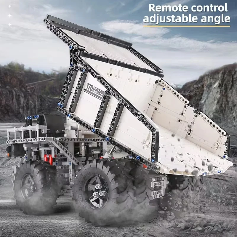 Molde rei 13170 técnico MOC-29973 terex t284 escavadeira de mineração caminhão basculante modelo carro diy blocos de construção tijolos crianças brinquedos presentes