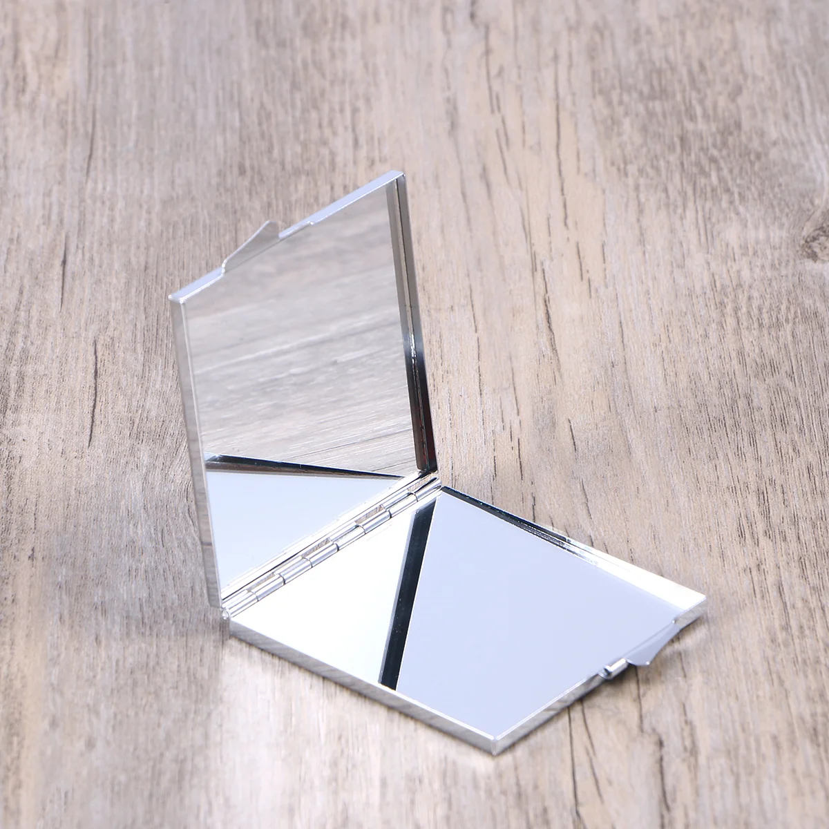 Small Portable Mirror Square Makeup Mirror with Metal Housing Folding Dual Mirror compact mirror folding mirror