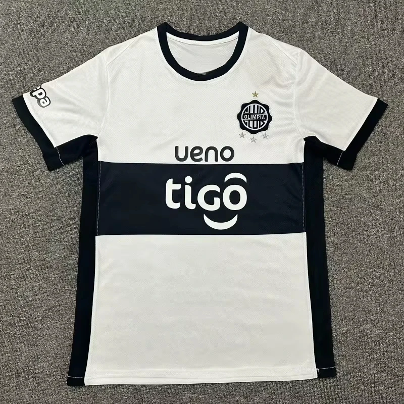 Nuevo Club Olimpia 2025 Kits de local y visitante vestido de partido de fútbol Camiseta deportiva para hombre tejido de punto transpirable motocicleta manga corta