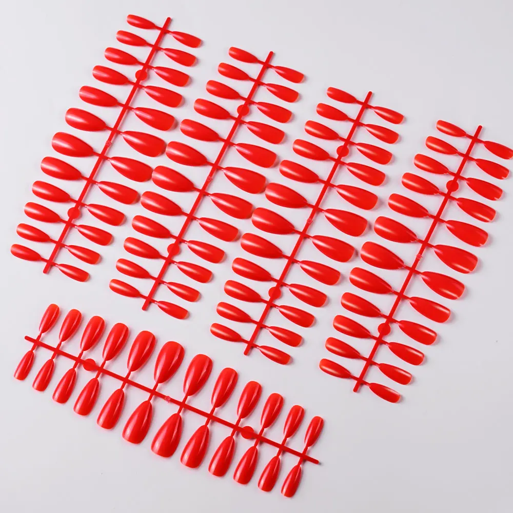 120個入りミディアムアーモンド型つけ爪アクリルフルカバースティレットフェイクネイルチップエクステンション女性用装着可能プレスオンネイル