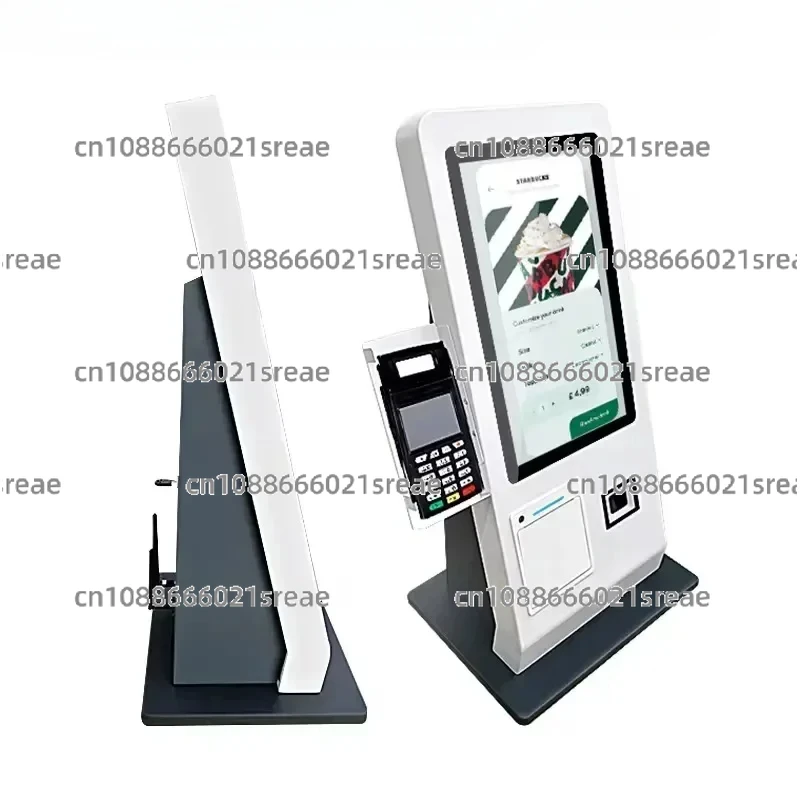 15,6 Zoll Desktop Android11 System 2G+16G Selbstbedienungs-Zahlungskiosk Restaurant mit Qr-Scanner 80 mm Terminaldrucker POS-Halterung