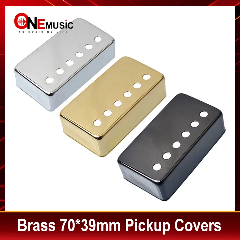 2Pcs Brass 70*39mm Pickup Covers /Lid/Shell/Top For Electric Guitar / Metal Guitar Humbucker Covers Black/Gold/Chrome