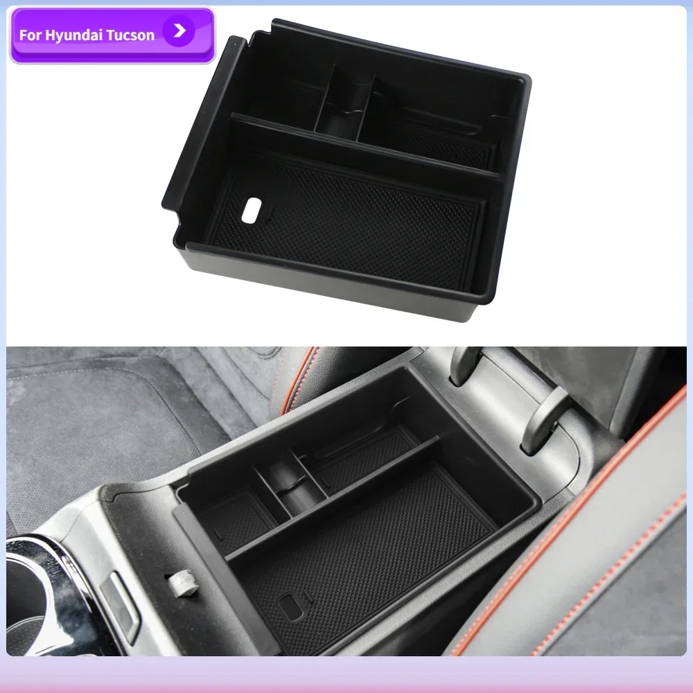 Car Center Console Btorage Box Armrest Box Storage Tray for Hyundai Tucson NX4 2021 2022 2023 Auto Interior Accessories