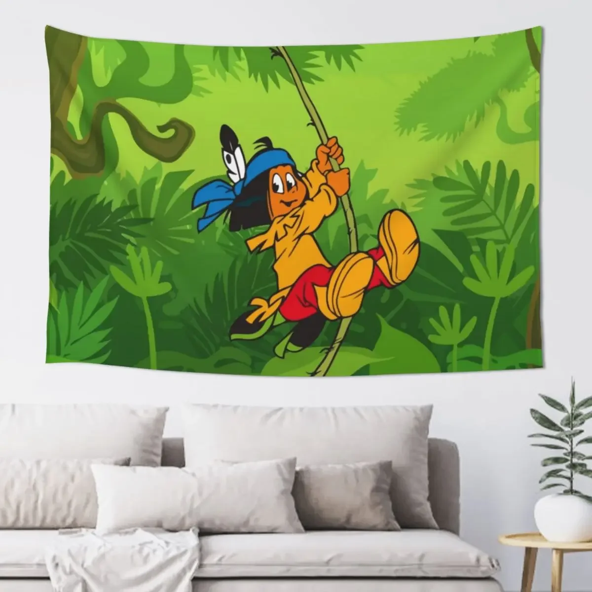 

Yakari swinging on rope Tapestry Carpet Wall Hanging Wall Room Decoration Korean Style Room Decorations Aesthetics Tapestry
