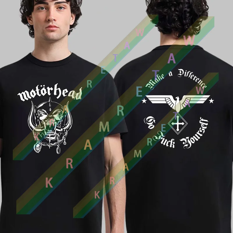 

New summer Amazing Tees Casual Oversized Make A Difference Black By Head Essential Motor T-shirt Men T-shirts Graphic Streetwear