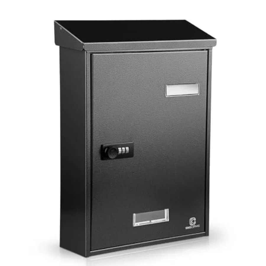 

Настенный почтовый ящик с кодовым замком, ящик для предложений, квадратный, вертикальный, вместительный, водонепроницаемый, с высокой устойчивостью к ржавчине, размер L