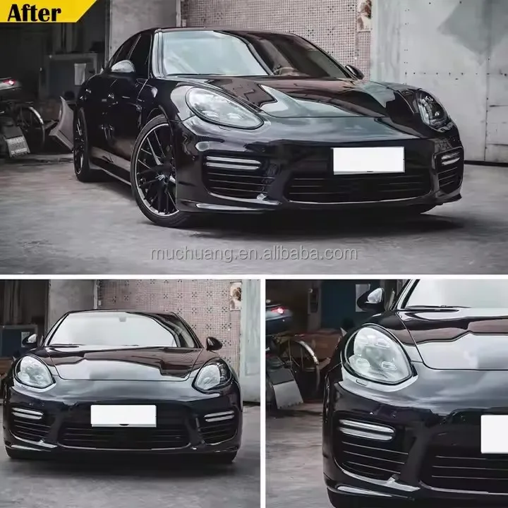 الأكثر مبيعاً 2014-2016 لـ Pors-che Pana-mera 970.2 Tur-bo Style Body Kit المصد الأمامي والناشر الخلفي ترقية مع مادة PP #4