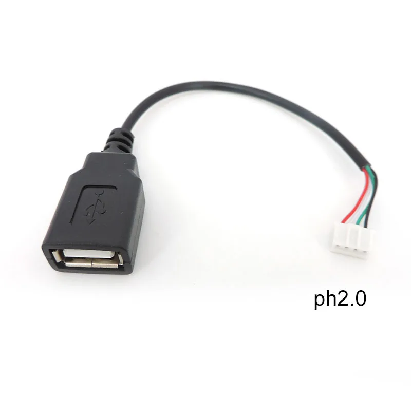 0.3M diy Cable USB 2.0 female to 4P pin wire PH2.0 cable USB 2.0 mount Female socket repair connector 4 pin Data