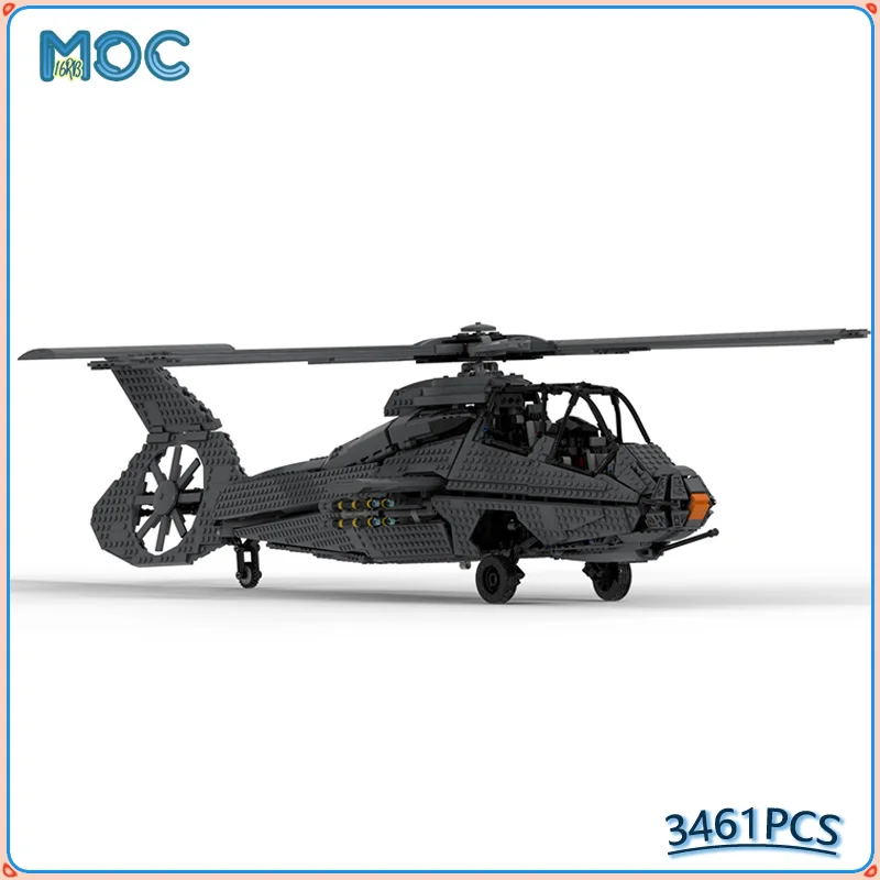 Boeing-Sikorsky RAH-66 Comanche MOC Building Blocks Modern Military Aircraft Model DIY Assemble Bricks Xmas Toy Gifts 3461PCS