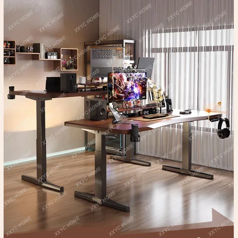 

Solid Wood Intelligent Electric Lifting Table Computer Table and Chair Set Office Home Computer Desk Study Table Workbench