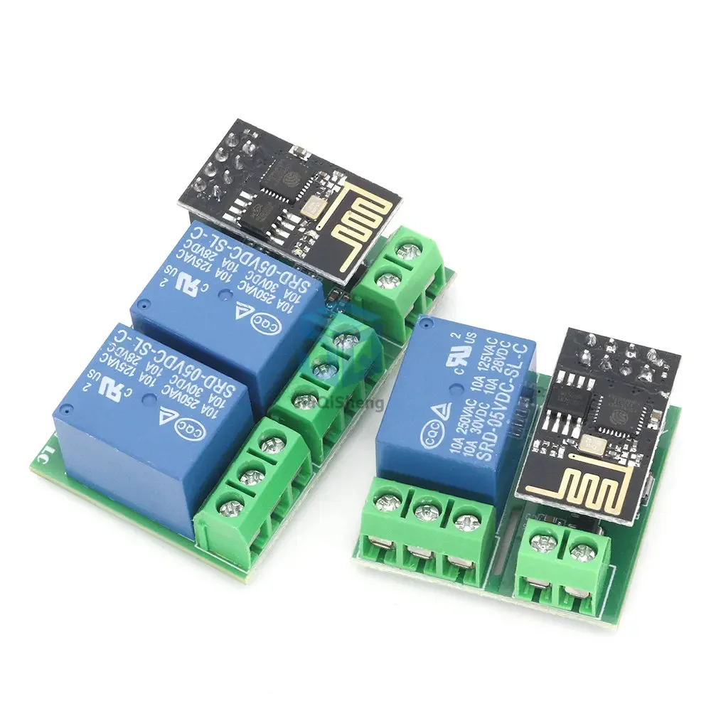 ESP8266 Dual Channel WIFI Relay Module ESP-01 DC5V With Relay Indicator and Reset Button 2 CH relay Boad Low Level Control