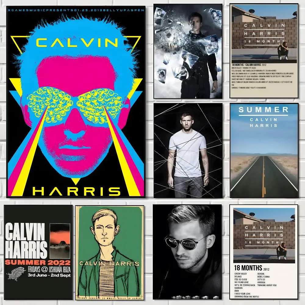 Singer C-Calvin Harris Poster Pegatina artistica HD autoadhesiva impermeable para salon dormitorio