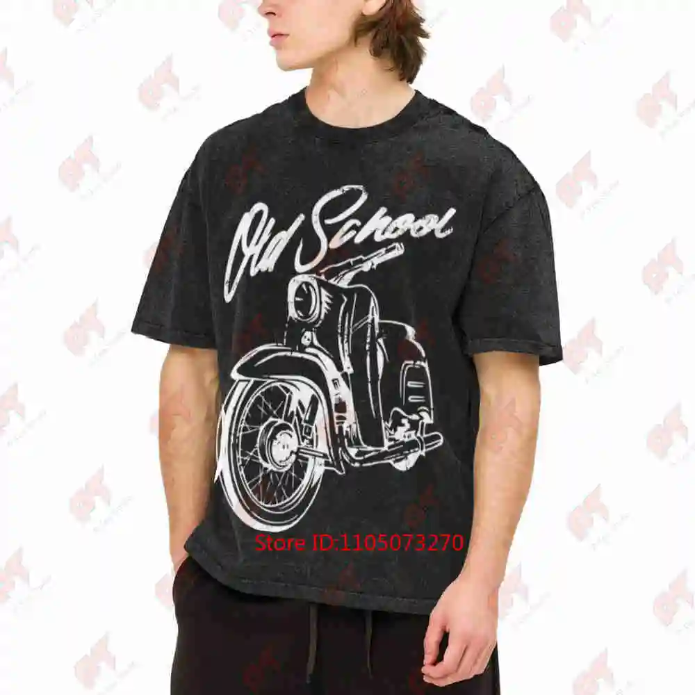Simson Swallow Motorcycle Vintage Washed Tee Pure Cotton T-Shirt