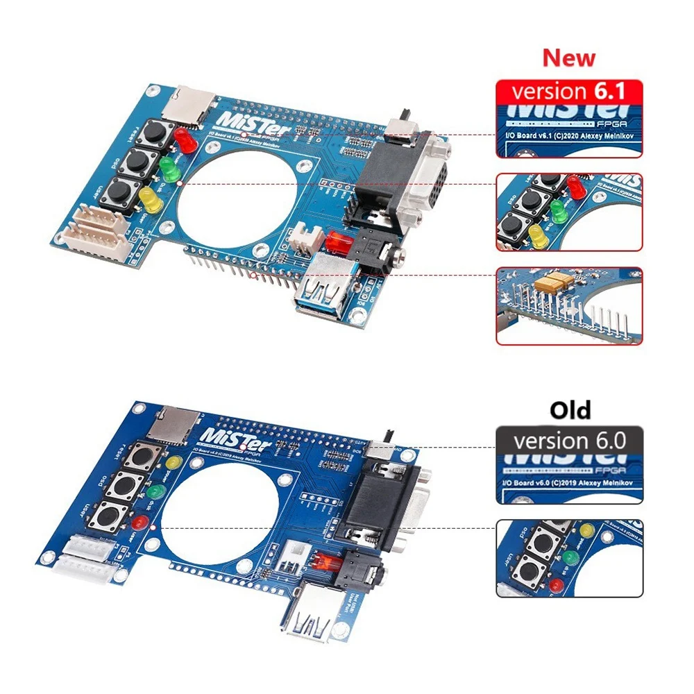 Imagem -04 - Caixa de Metal para Mister Fpga Core Control Suit De10-nano com Placa Principal i o Hub Usb V2.1 V2.1