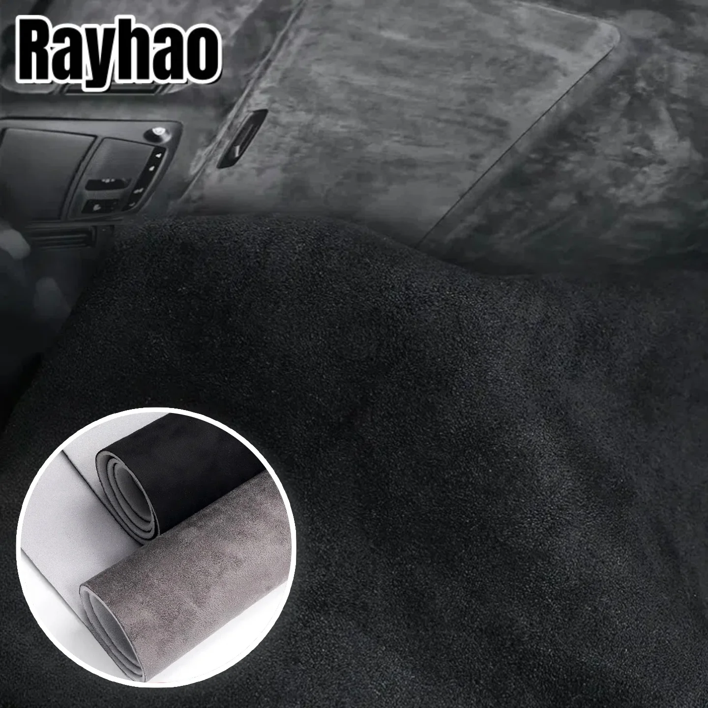 

Suede Headliner Fabric Foam Backed for Car Truck Interior Trim Protect Aging Broken Faded DIY Replacement Car Roof Suede Fabric
