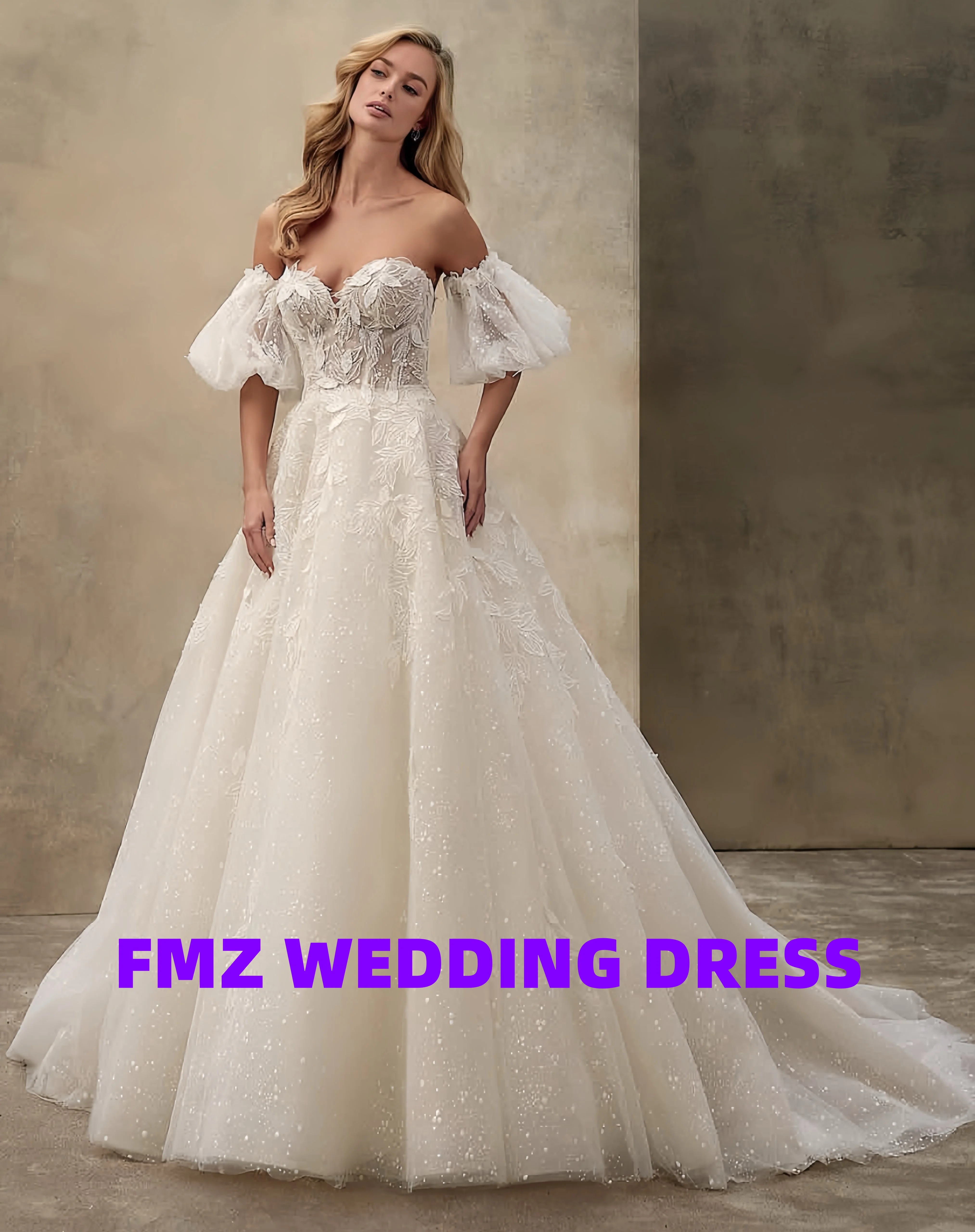 Customized Sweet collar half-sleeve A-LINE Lace elegance amanda novias vestidos de novia amanda's novias wedding dress