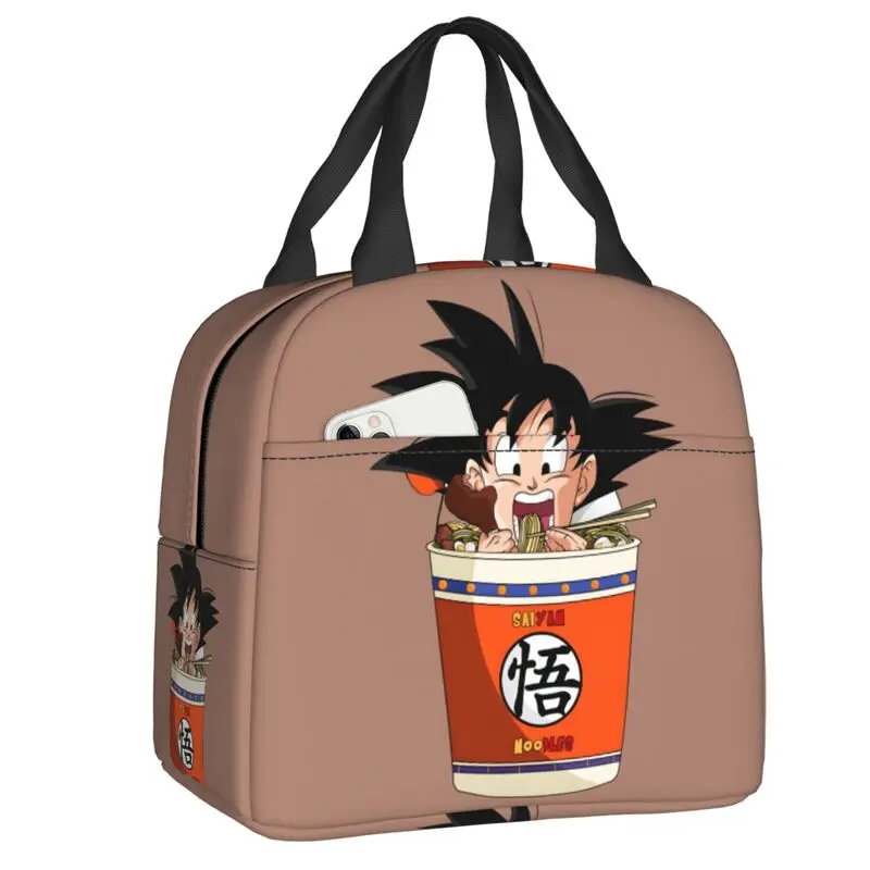 

Custom Goku Thermal Insulated Lunch Bag Women Cute Cartoon Portable Lunch Container for School Office Outdoor Storage Food Box