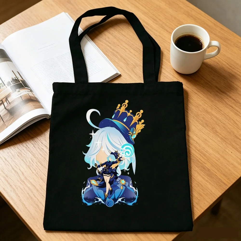 Genshin Impact Furina tote bag y2k grocery sac cabas foldable reusable woman