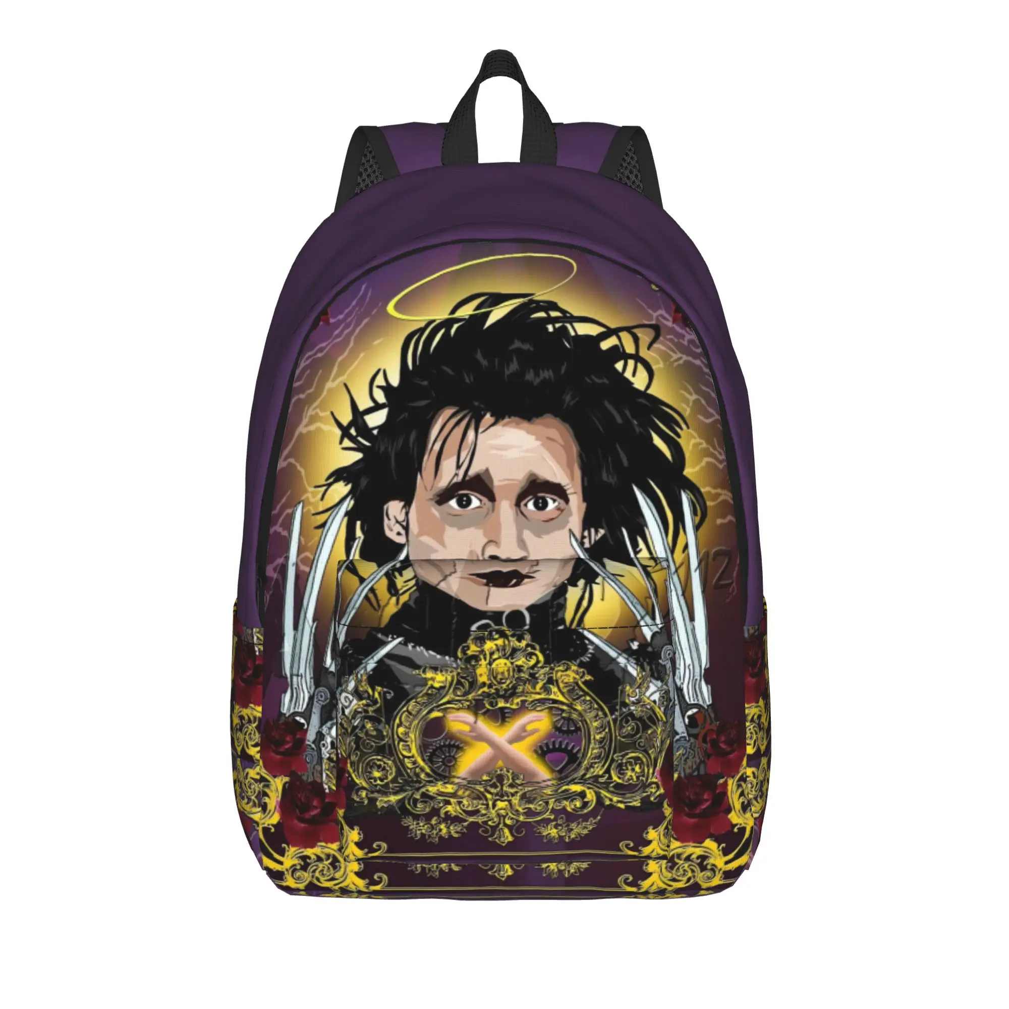 Edward Scissorhands Backpack  Men Polyester Sport Backpacks Large Modern School Bags Rucksack