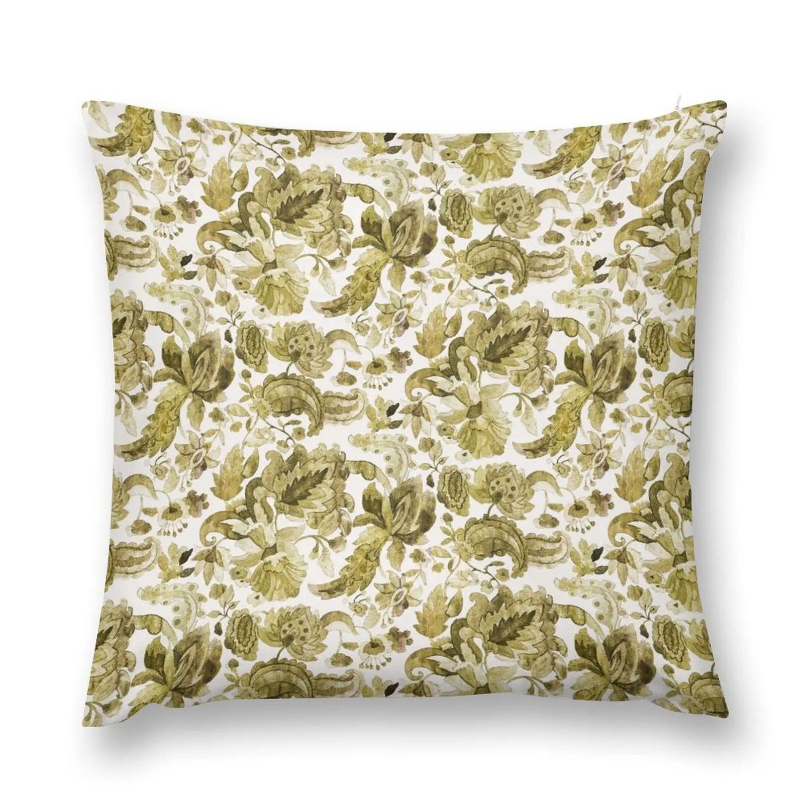 Jacobean flower ramage watercolor Throw Pillow luxury throw pillow covers ornamental pillows for living room pillow