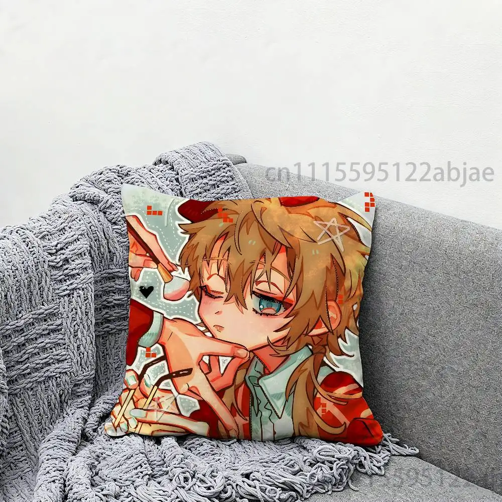 S-Shijima Mei T-TBHK Throw Pillow Case 40x40cm Decoration DIY Square Chair Pillowcase Pad Cover