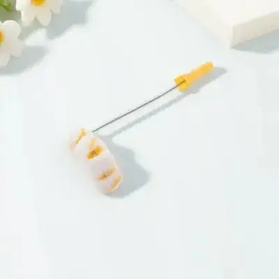 1Pcs Wheels Tube Roller Brush Premium Paint Roller Set for Pipes Tubing Firefighting Painting Smooth Finish Washable