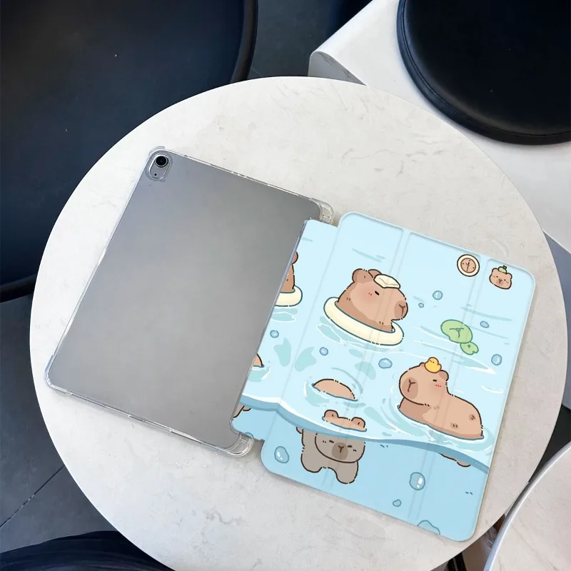 Capybara Tri-fold Funda for IPad Air 5 4 10.9 Cases Pro 11 2nd 3rd 4th Ipad Mini 6th Generation 2021 Ipad 5th 6th Generation
