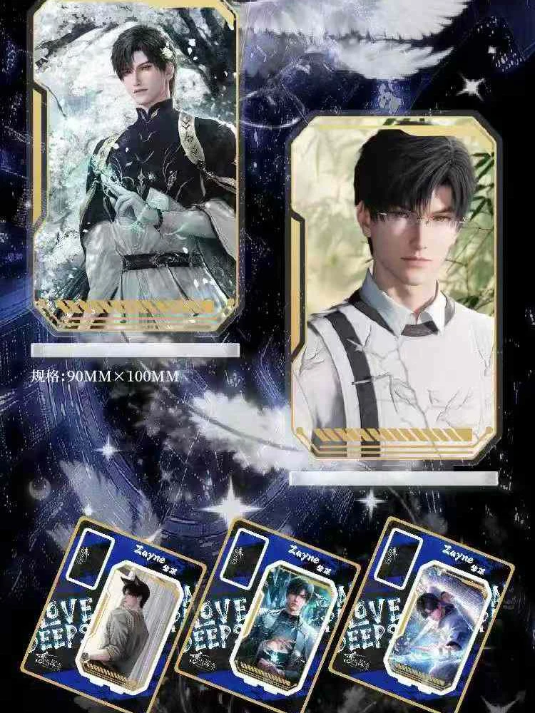 Set di standee in acrilico Love And Deepspace Collezione di supporti fai-da-te Magnete per frigorifero rotante 9x10 cm Anime