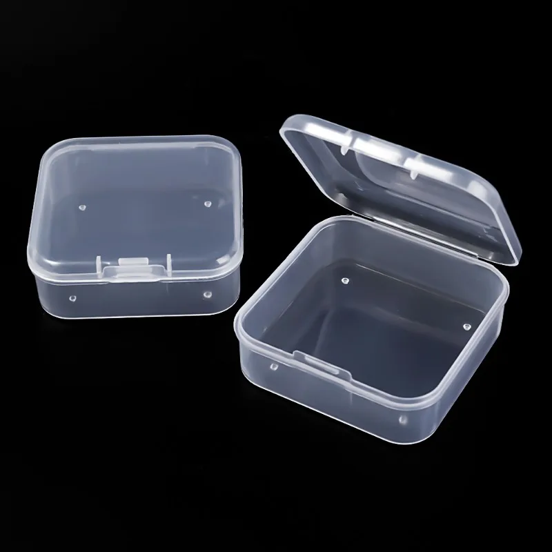 Square Plastic Box High Transparency Box Spare Parts Storage Hardware Accessories Fishing Gear Accessories Earplugs Small Box