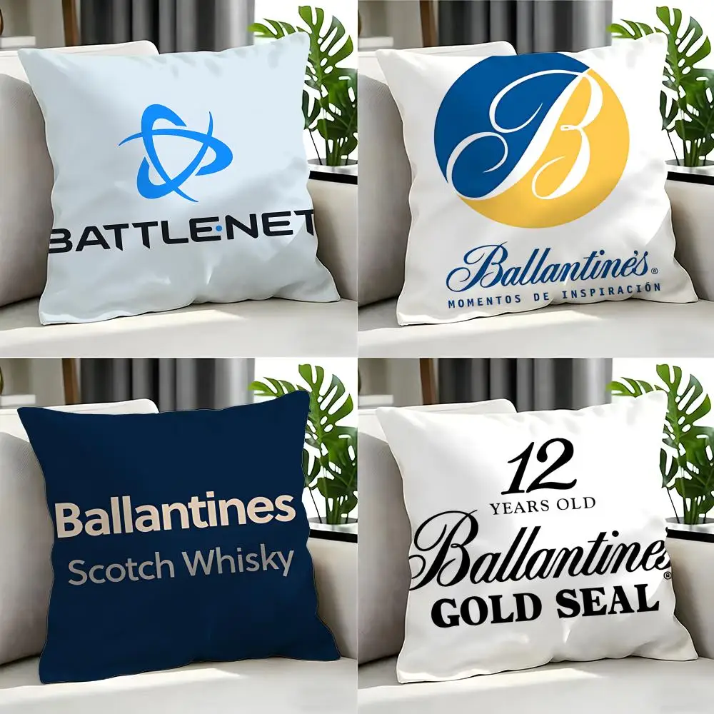 alcohol Ballantine's Cushion Cover Cushion Cover Set 4Pcs 50x50 45x45 40x40 Pillowcase Decorative Sofa Home Decor