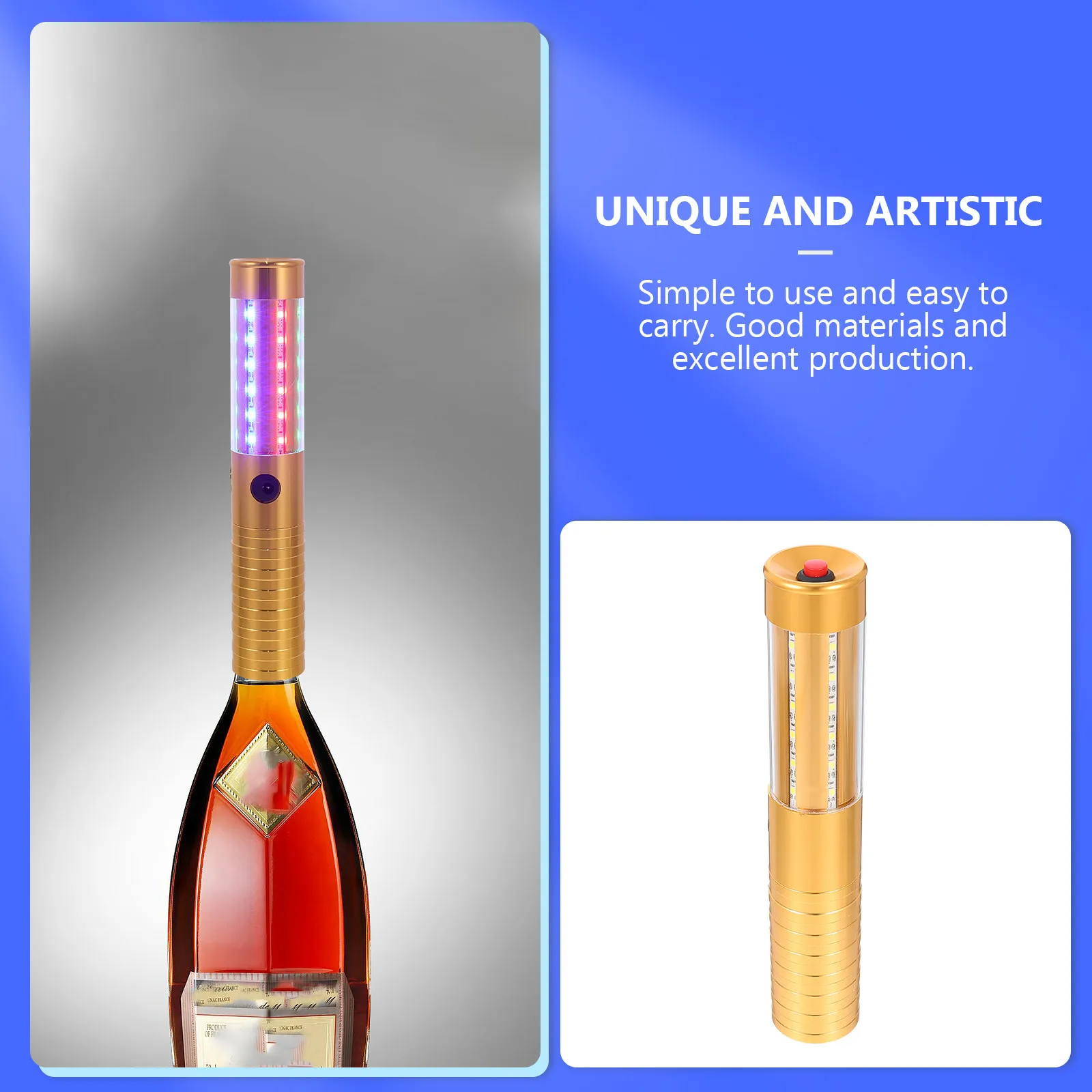 

Набор из 1 шт. светодиодных светящихся палочек: разноцветные, для ночных клубов, баров, вечеринок, концертов, фестивалей, портативные, перезаряжаемые