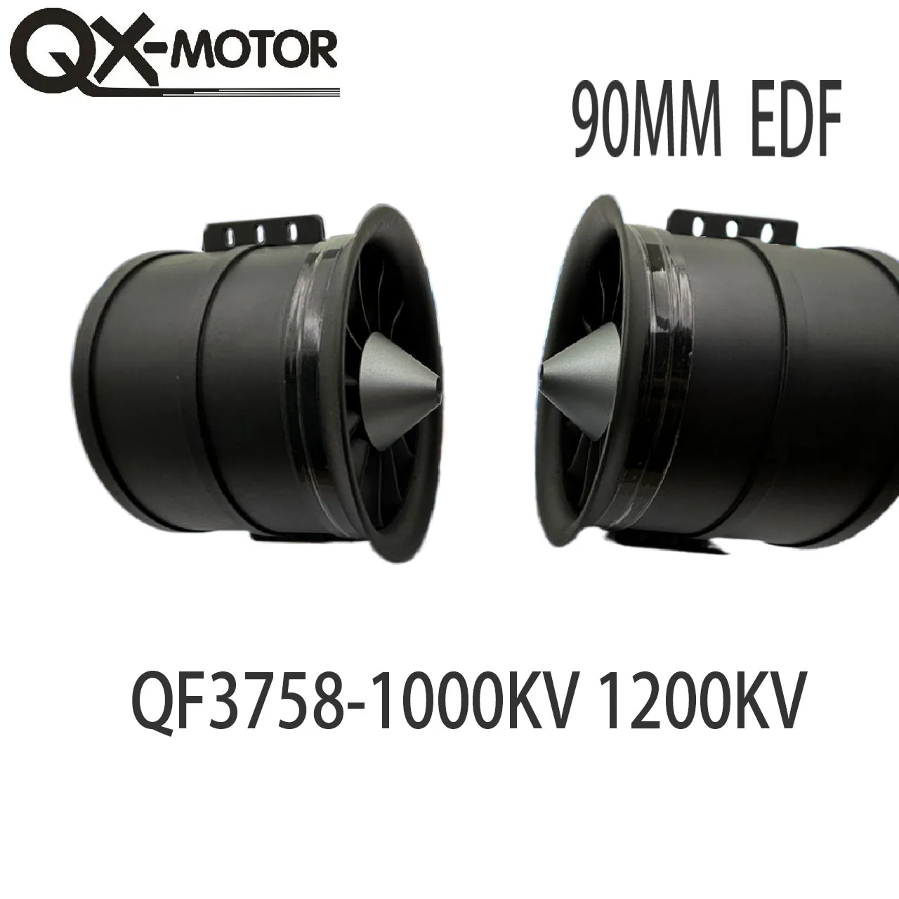 QX-Motor 90mm EDF 12 Blade Catheter Fan  QF3758 1000kv  1200kv CW/ CCW Brushless Motor Remote Control Toy Parts