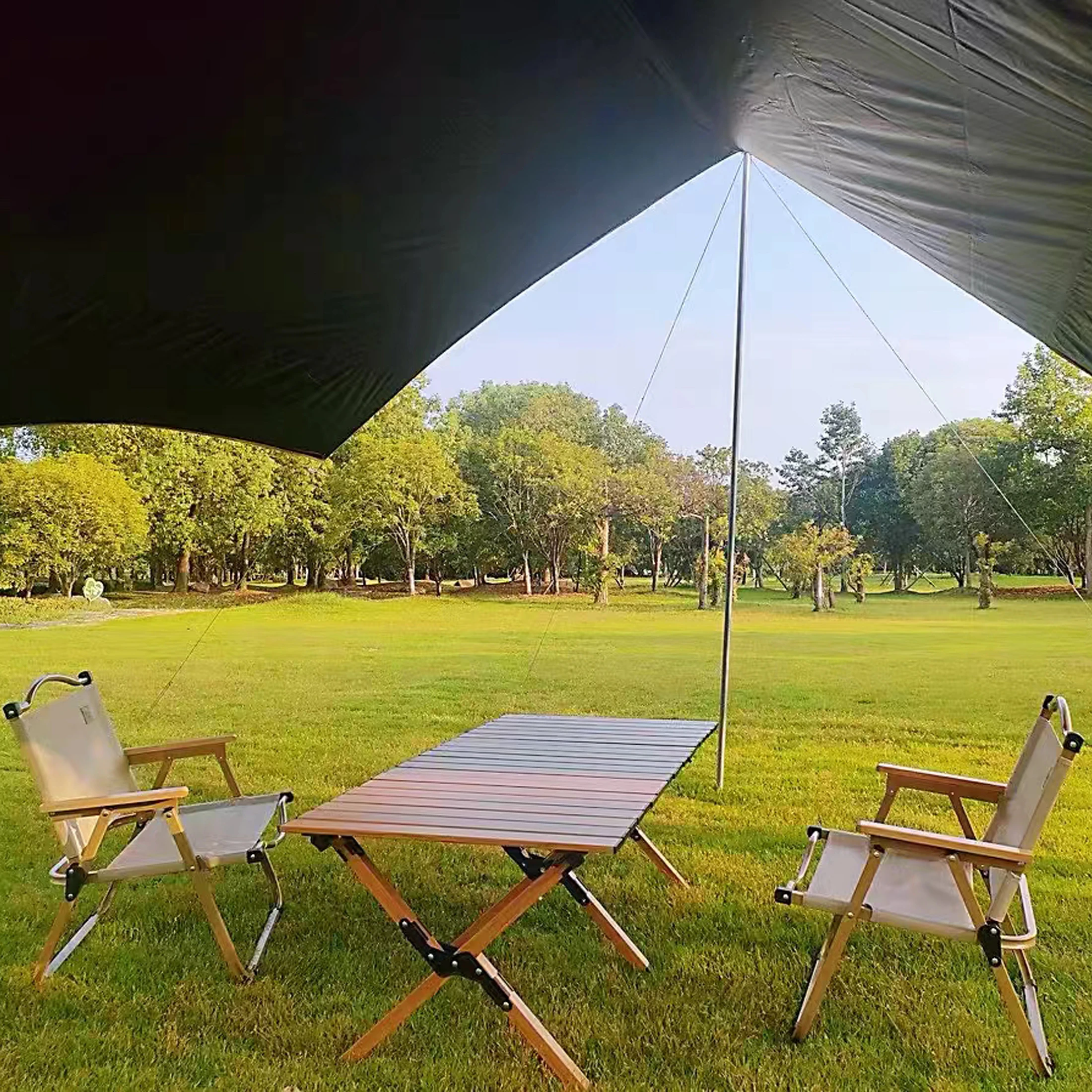 Vinyl Canopy Tent Outdoor Camping Awning Portable Sun-proof Rain Awning Anti-ultraviolet Awning