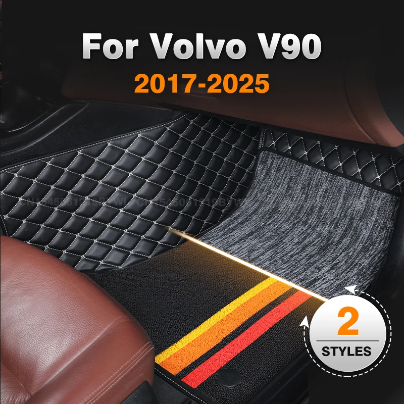 

Для Volvo V90 2017-2025 24 23 22 21 20 19 18 двуслойные автомобильные коврики на заказ, коверы, детали интерьера, аксессуары