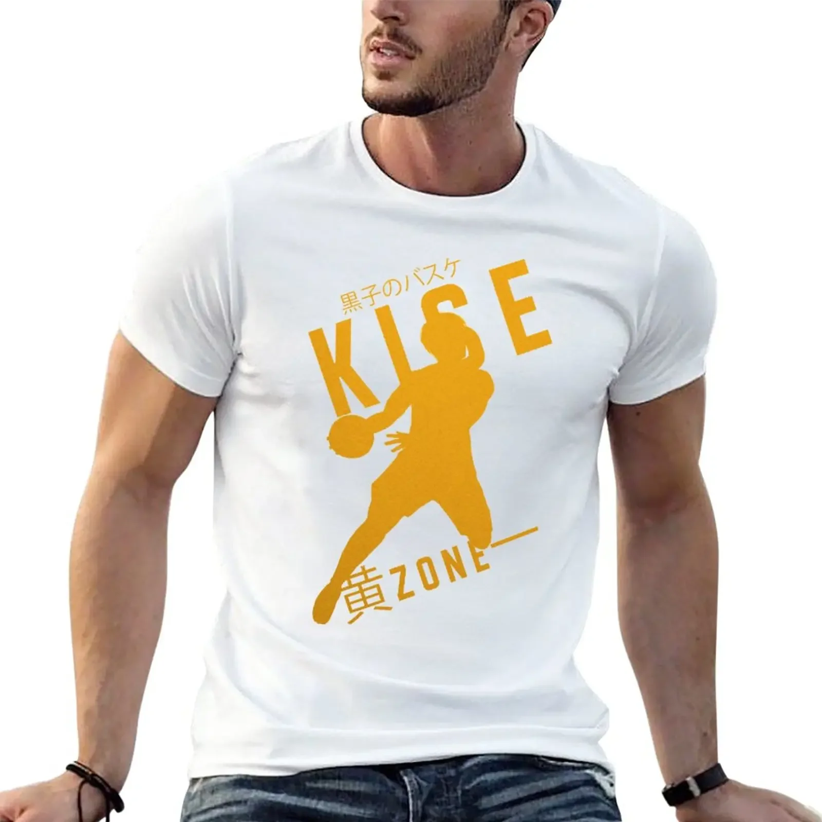 Kise: Yellow Zone 1 - Kuroko no Basket T-Shirt for a boy blacks mens white t shirts