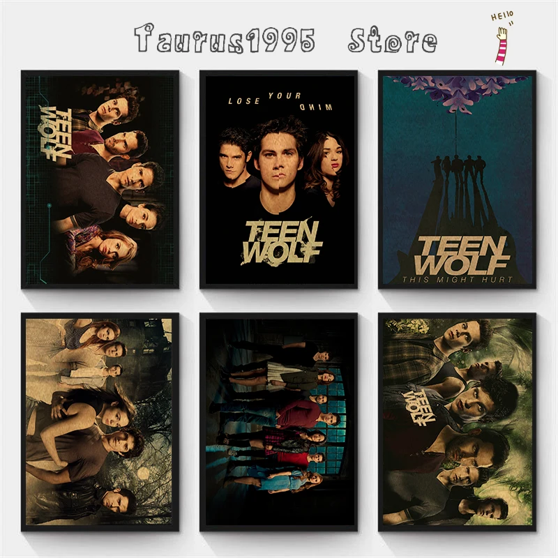 

Vintage Teen Wolf Poster Movie TV Retro Kraft Paper Prints Gift Vintage Home Room Cinema Club Decor Aesthetic Art Wall Painting