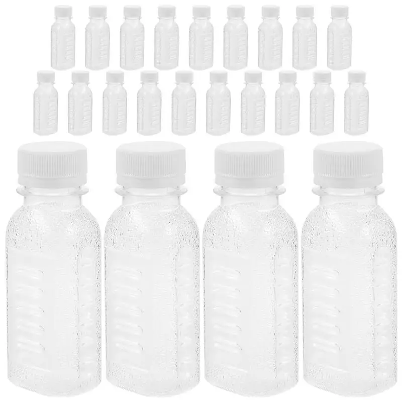 

30pcs/10pcs Empty Juice Bottles Clear Plastic Milk Bottles Cold Drinks Beverage Bottles Breakfast Milk Soy Milk Container 100ML