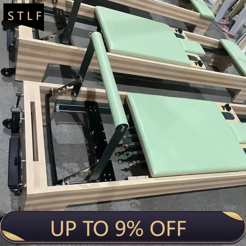 

YTYIN Professional Reformer with Integrated Pedal Bar & Core Bed - Maple Wood for Yoga Studio