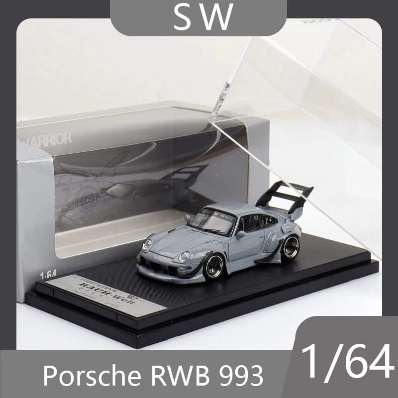 

SW 1:64 RWB 993 gray belt tail 1:64 alloy steam pressure casting car model ornament collection boy toy birthday gift