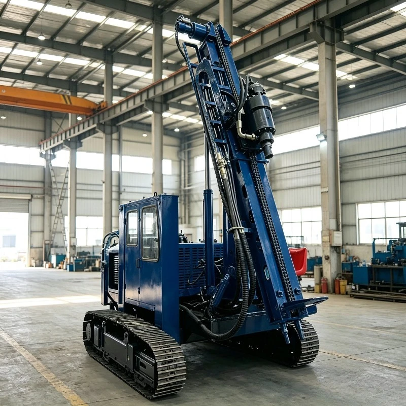 FOB Photovoltaic Foundation Construction Pile Driver Efficient Ground Screw Embedding Rig Solid Frame Flexible Field Movement
