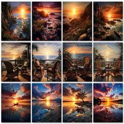 RUOPOTY Diamond Painting Kit For Adults Landscape Full Square/Round Rhinestone Art Kit Home Wall Art