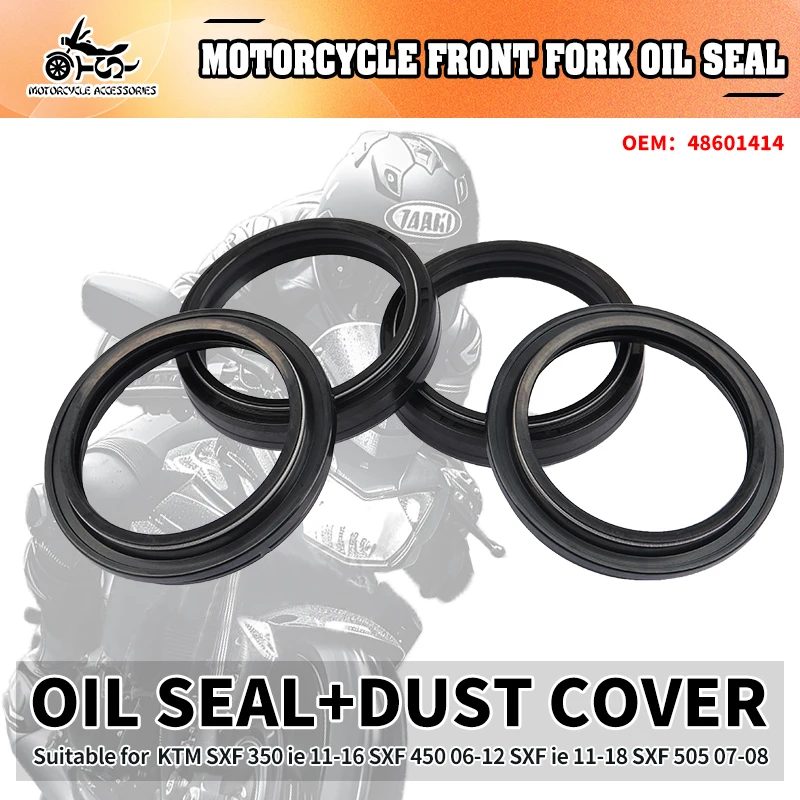 

SJ 48601414 Front Shock Absorber Dust Oil Seal For KTM 144SX 150SX 450SX 450SXF 505SXF 350XCF 450XCF 2009 Motorcycle Acccessorie
