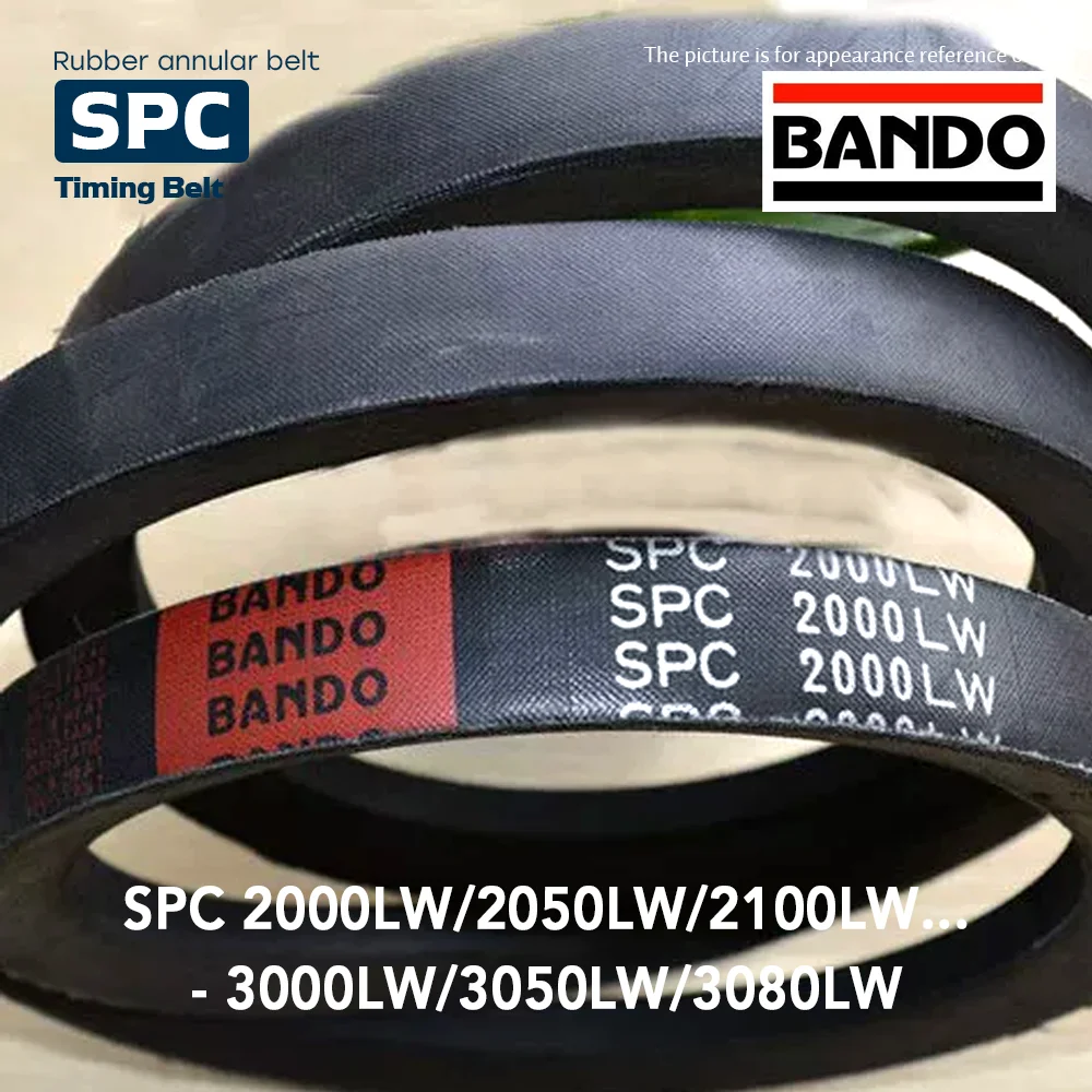 BANDO Brand SPC SECTION 22MM*18MM V BELT SPC2000LW/2050LW/2100LW-SPC3080LW WEDGE WRAPPED V-BELT Industry Black Rubber Vee V Belt