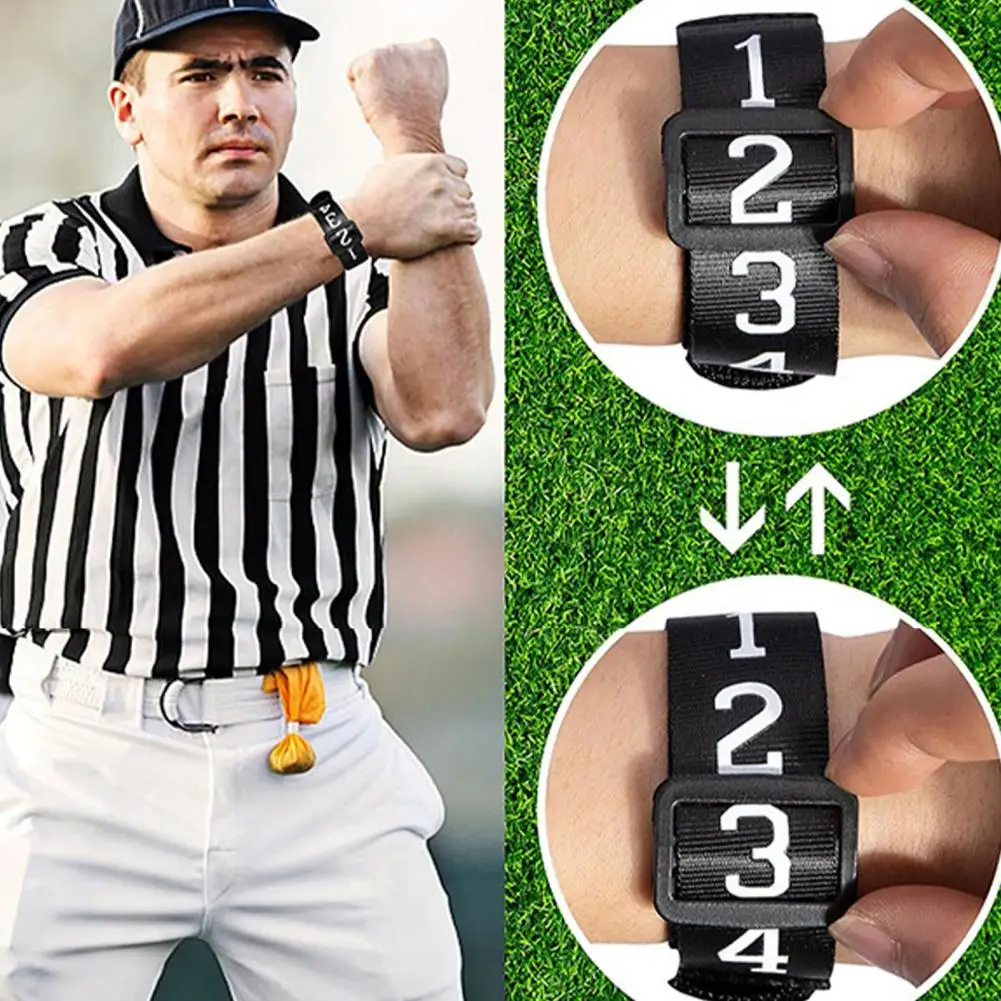 Soccer Players Wrist Indicator Tape Football Wrist Indicator Adjustable Football Referee Gear with Numbered Wrist for Soccer