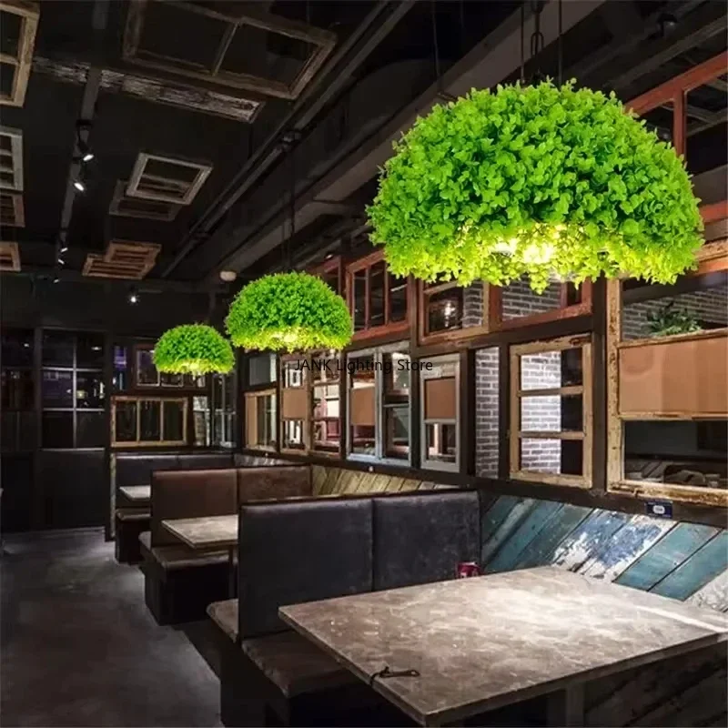 

Designer Retro Industria Loft Imitation Plant Chandelier Villa Lamp for Corridor Art Gallery Bar Droplight Decor Led Light