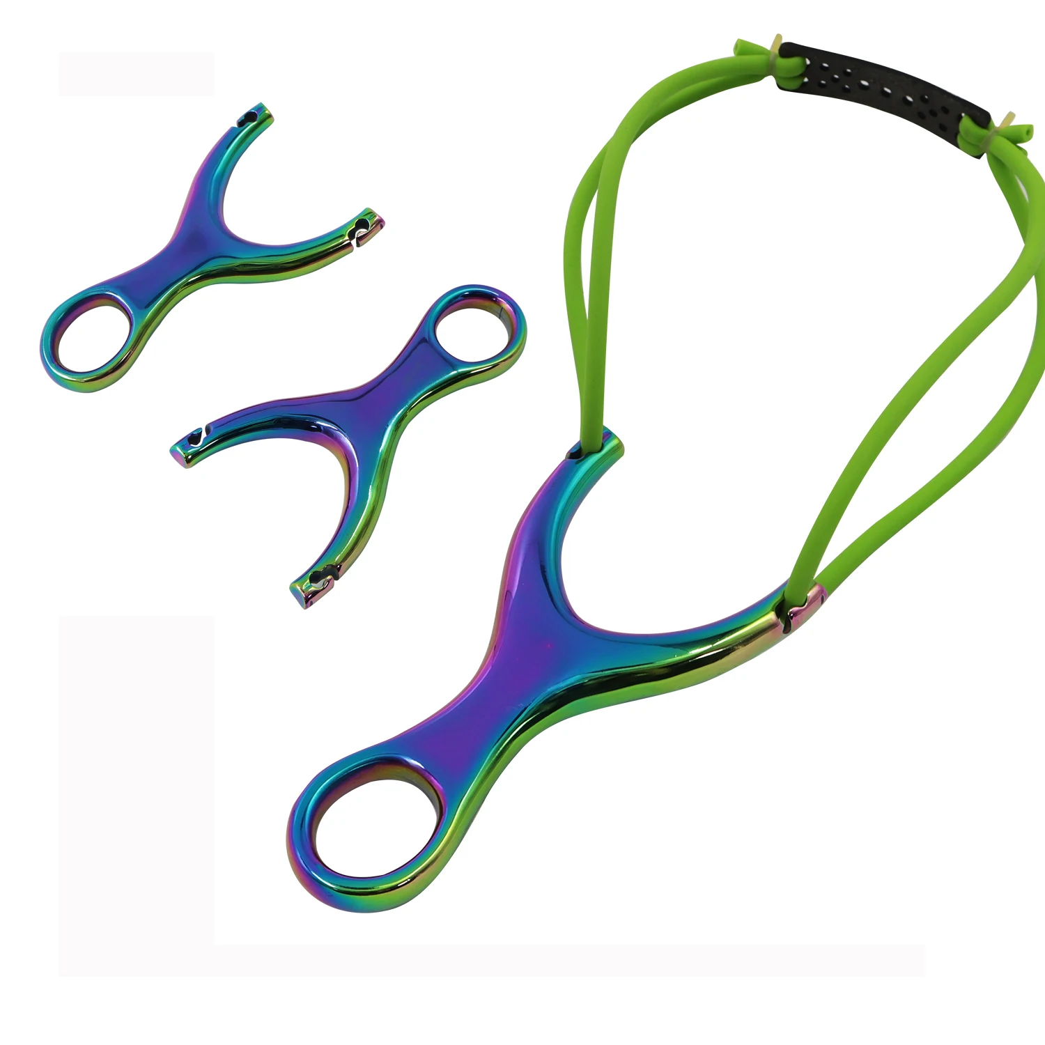 

Stainless Steel Recurve U-shaped Slingshot Blued Process Colorful Metal Portable Slingshot For Outdoor Hunting and Shooting