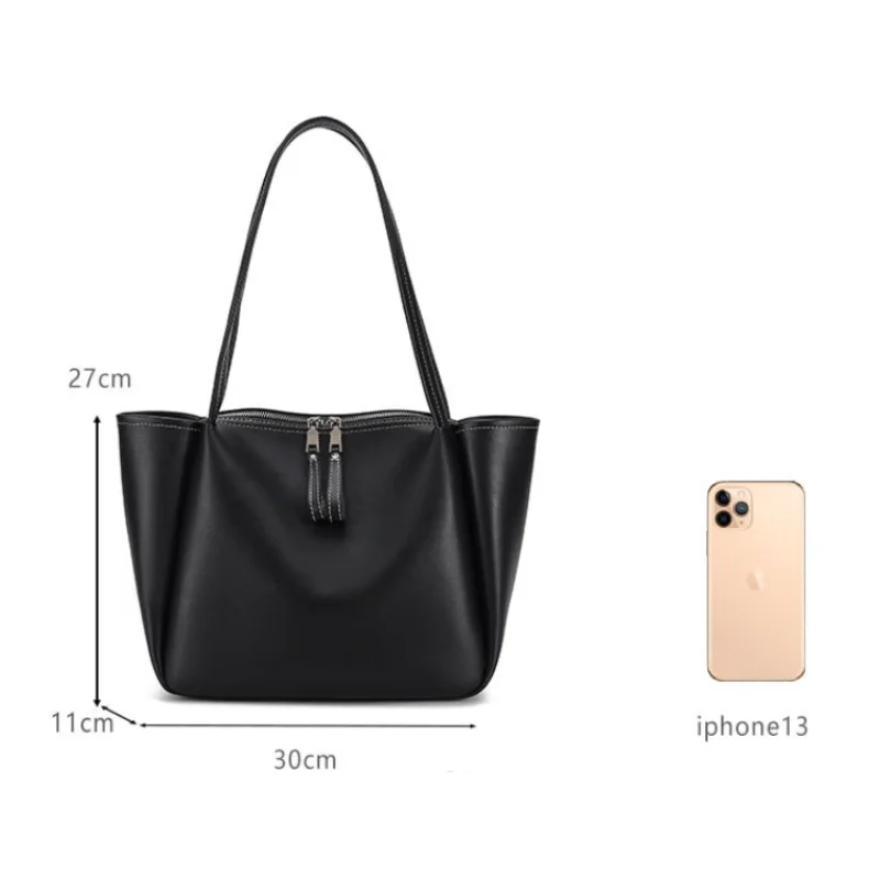 Simple Women PU Leather Tote Bags Fashion Solid Color Female Large Capacity Shoulder Bags Casual Commuter Hand Bags 2024 New